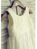 Ivory Cotton Lace Flower Girl Dress